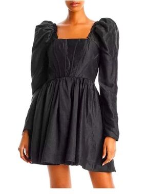 Aje corset black mini dress